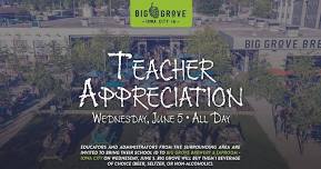 Teacher Appreciation Day at Big Grove Brewery & Taproom • Iowa City