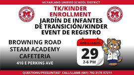 Browning Road TK/Kinder Enrollment Event