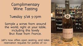 Complimentary Wine Tasting