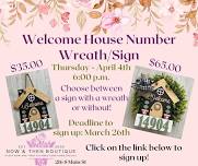 Welcome House Number Wreath/Sign