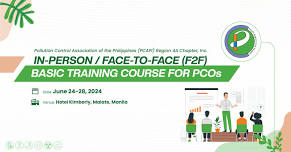 Face to Face (F2F) Basic Training Course for Pollution Control Officers – June 24-28, 2024