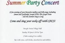 Summer Party Concert Steeple Aston 30th June