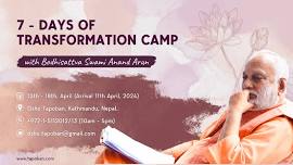 7 days Transformation Camp With Swami Anand Arun (April 2024)