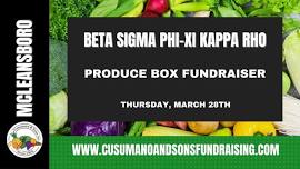 Beta Sigma Phi-Xi Kappa Rho Produce Fundraiser