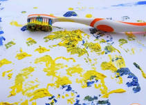 Toothbrush Painted Silly Faces Craft