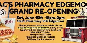 Mac's Pharmacy Edgemoor Grand Re-Opening Sat June 15th