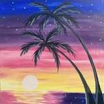 Summer Sunset Palms