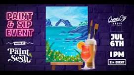 'Tropical Cove' Paint and Sip at Queen City Radio