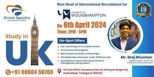 Join Us and Connect Directly with the University of Wolverhampton's Global Recruitment Head