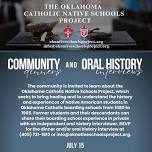 Oklahoma Catholic Native Schools Project community dinner and oral history interviews - Ardmore