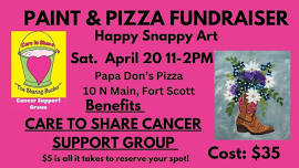 PAINT & PIZZA Floral Boot - Fundraiser for Care To Share