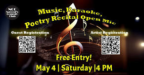 Music, Karaoke, Poetry Recital Open Mic