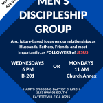 Men’s Discipleship Group – Mondays