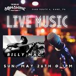 LIVE MUSIC - Billy Mac