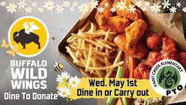 MAY Buffalo Wild Wings PCE Fundraiser of the school year!