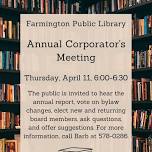 Farmington Public Library Corporator’s Meeting