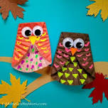 Saturday Scrap Studio: Cupcake Liner Owls