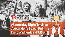 Coldstream/Vernon Alexander’s Beach Pub Wednesday Night Trivia!