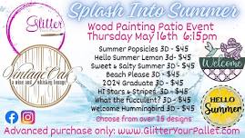 Splash Into Summer Wood Painting Patio Event Vintage Oak Crete - public