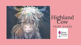 Highland Cow - BYOB Paint & Sip Event at Artsy Fartsy