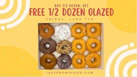 Joe's Cafe Celebrates National Donut Day with Free Half Dozen Offer !