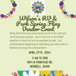 Wilson’s RV & Park Spring Fling Vendor Event