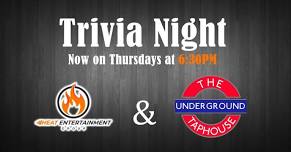 Thursday Trivia Night at Underground Taphouse! Now 2-8 players per team!