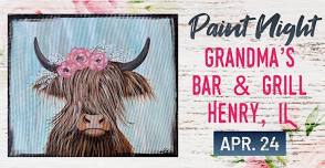 “Shabby Chic Highland” Paint Night at Grandma’s Bar & Grill, Henry