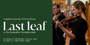 The Runholder & a quintet from the NZSO present ‘Last Leaf’