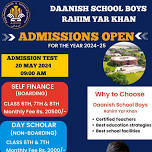 Admissions Open at Daanish School Boys Rahim Yar Khan