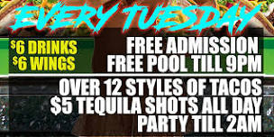 Taco Tuesdays With Free Pool