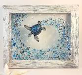 Turtle Seaglass Art Frame