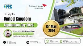 Edinburgh Napier University - Application Day 2024 At FES Office, Abbottabad