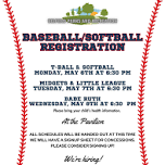 Baseball/Softball registration