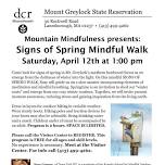 SIGNS of SPRING MINDFUL WALK with Suzy Conroy