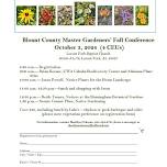 Blount County Master Gardeners’ Fall Conference