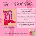 Sat 13 Apr - Cowgirl Boots Sip & Paint