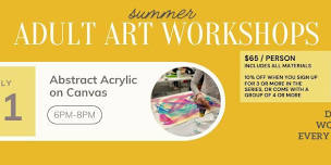 Teen & Adult Art Workshop - Abstract Acrylic on Canvas