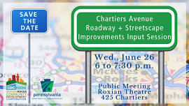 Chartiers Avenue Roadway + Streetscape Improvements Public Meeting