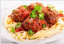 Homemade Spaghetti & Meatball Supper