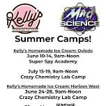 Mad Science Crazy Chemistry Lab Camp at Kelly's Ice Cream Horizon West!