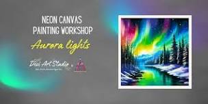 Neon Canvas Painting - Aurora Lights