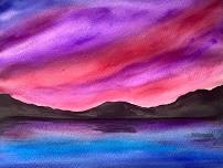 Watercolour and Wine Night in Hamilton - Aurora Sky's NZ