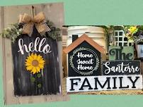 Choice of sunflower hanger or personalized house stand