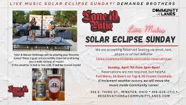 Mora & Andrew on Lane 19 Patio at Community Lanes! Solar Eclipse Sunday, April 7th from 12pm-3pm