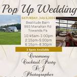 Pop up Wedding