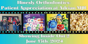 Hinesly Orthodontics Showing 'Inside Out 2' at Adrian MJR