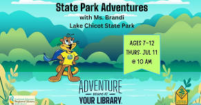 SRP: State Park Adventures w/Ms. Brandi from Lake Chicot State Park (Ages 7-12)