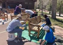 Community Bench Staining Day