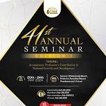 THE 41ST  ANNUAL SEMINAR EDITION 1 (physical option)